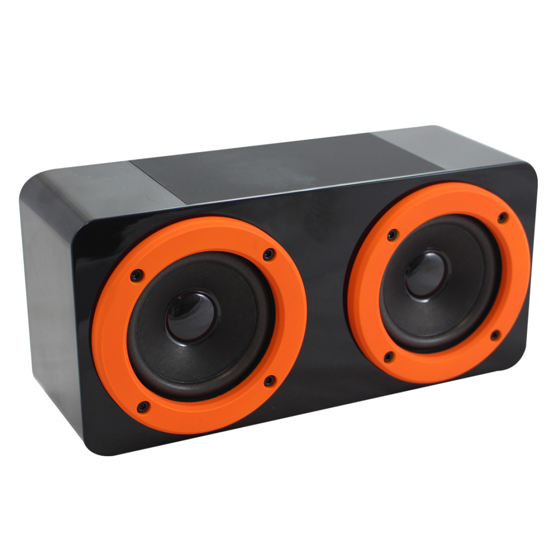 Amplificador Speaker Caixa de Som Preto e Laranja - Zona Criativa