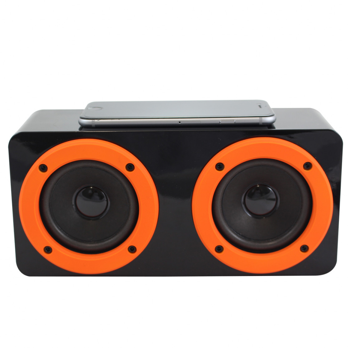 Amplificador Speaker Caixa de Som Preto e Laranja - Zona Criativa