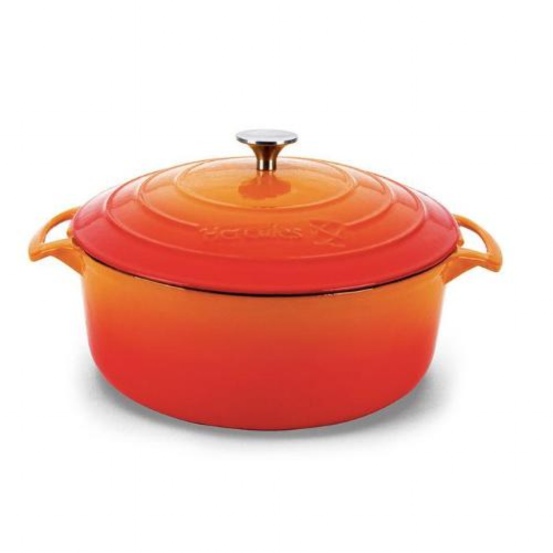Caçarola Redonda Hercules Laranja Ferro Fundido - 4,5 Litros