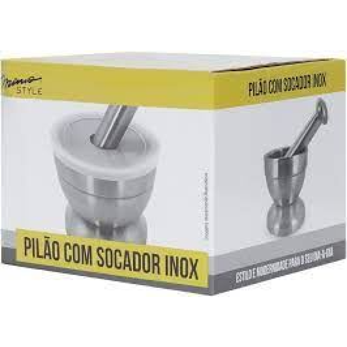 Pilão com Socador Inox 739