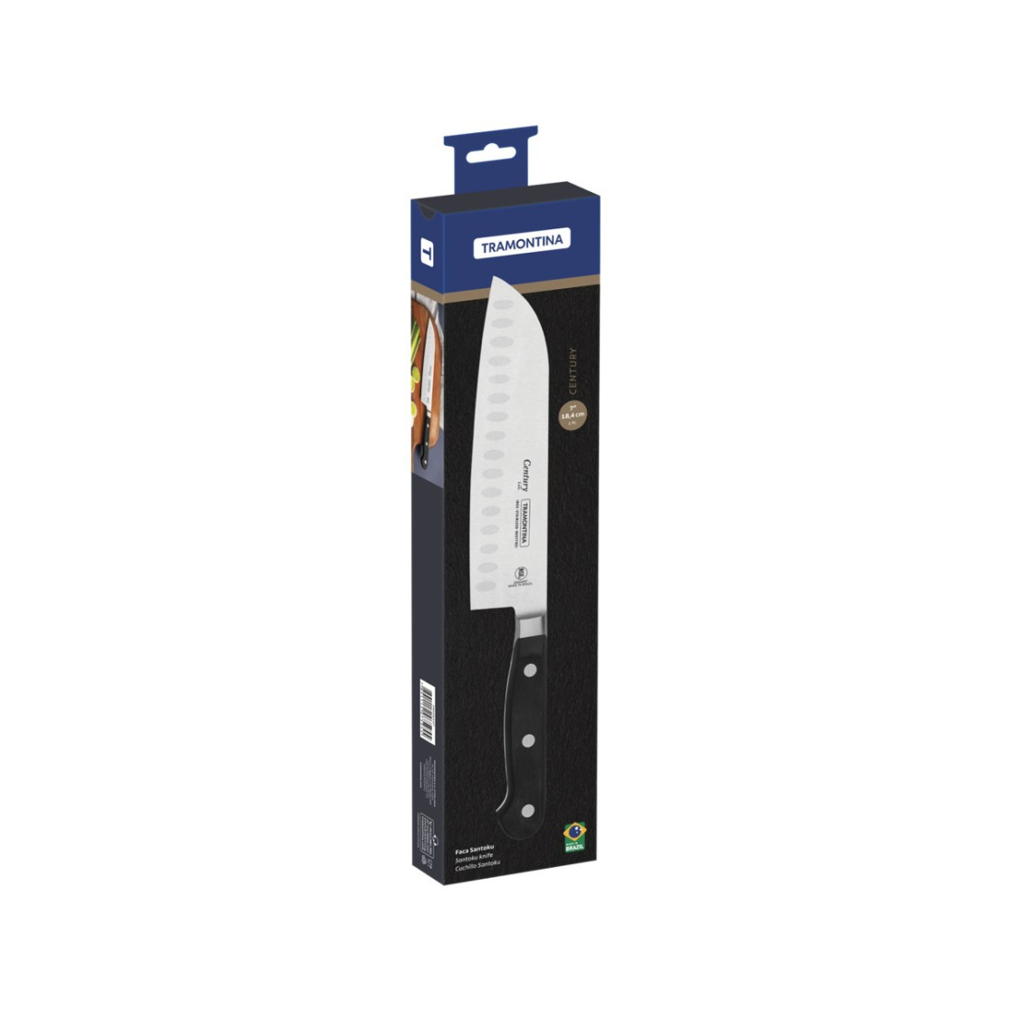 Faca Santoku Tramontina Century com Lamina em Aço Inox e Cabo Policarbonato com Fibra de Vidro 7