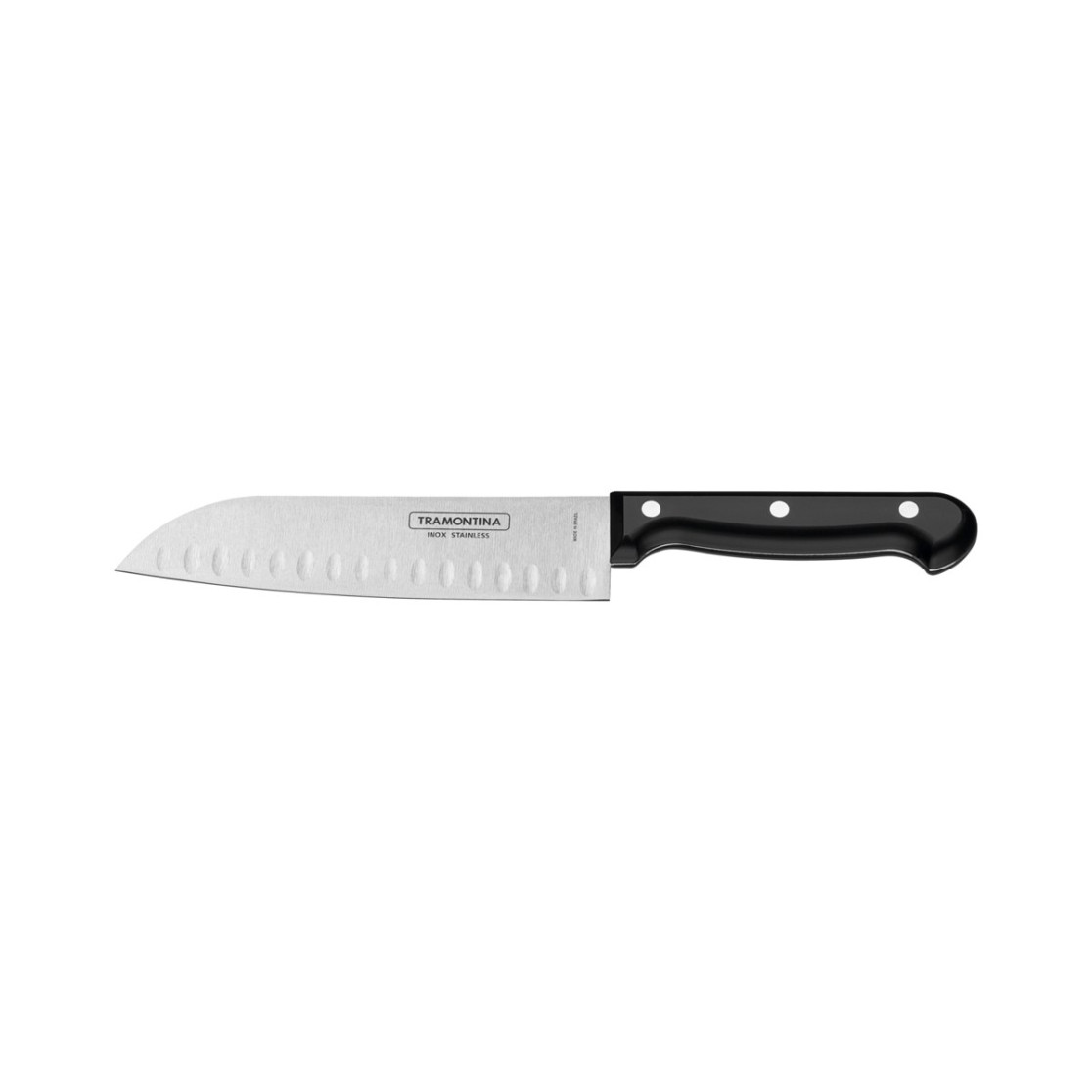 Faca Santoku Tramontina Ultracorte com Lamina em Aço Inox e Cabo de Polipropileno Preto 7