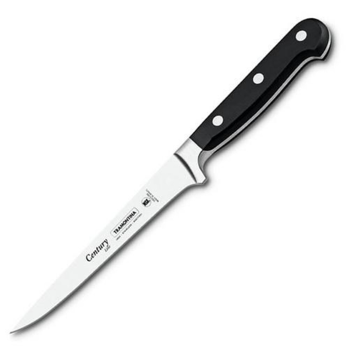 Faca para Filetar Tramontina Century com Lamina em Aço Inox e Cabo de Policarbonato com Fibra de Vidro 6"
