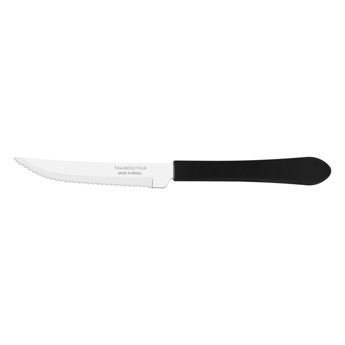 Faca para Churrasco Tramontina Leme com Lamina em Aço Inox e Cabo de Polipropileno Preto 4"