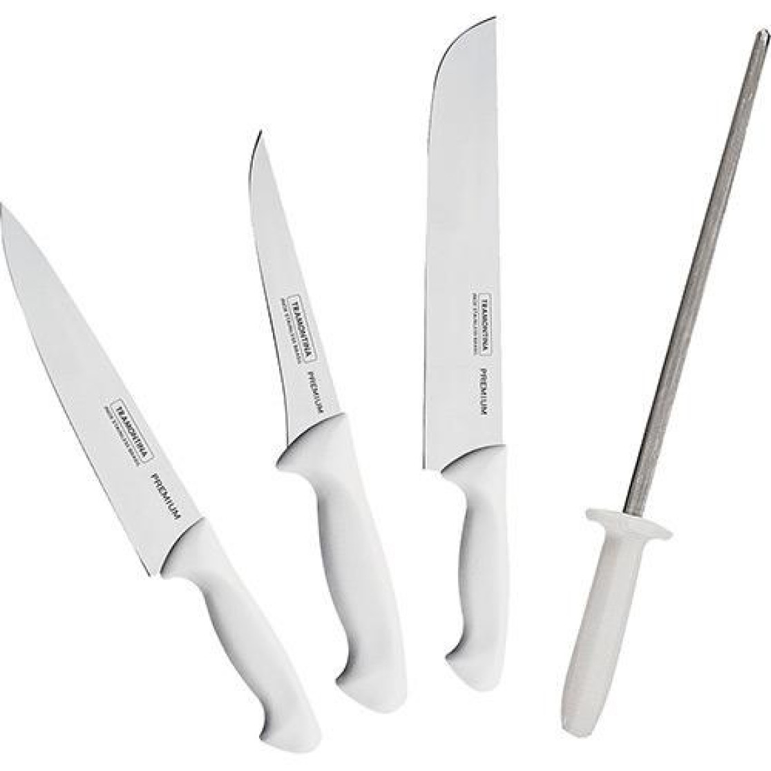 Jogo de Facas para Churrasco Tramontina em Aço Inox com Cabo Polipropileno 4 Peças