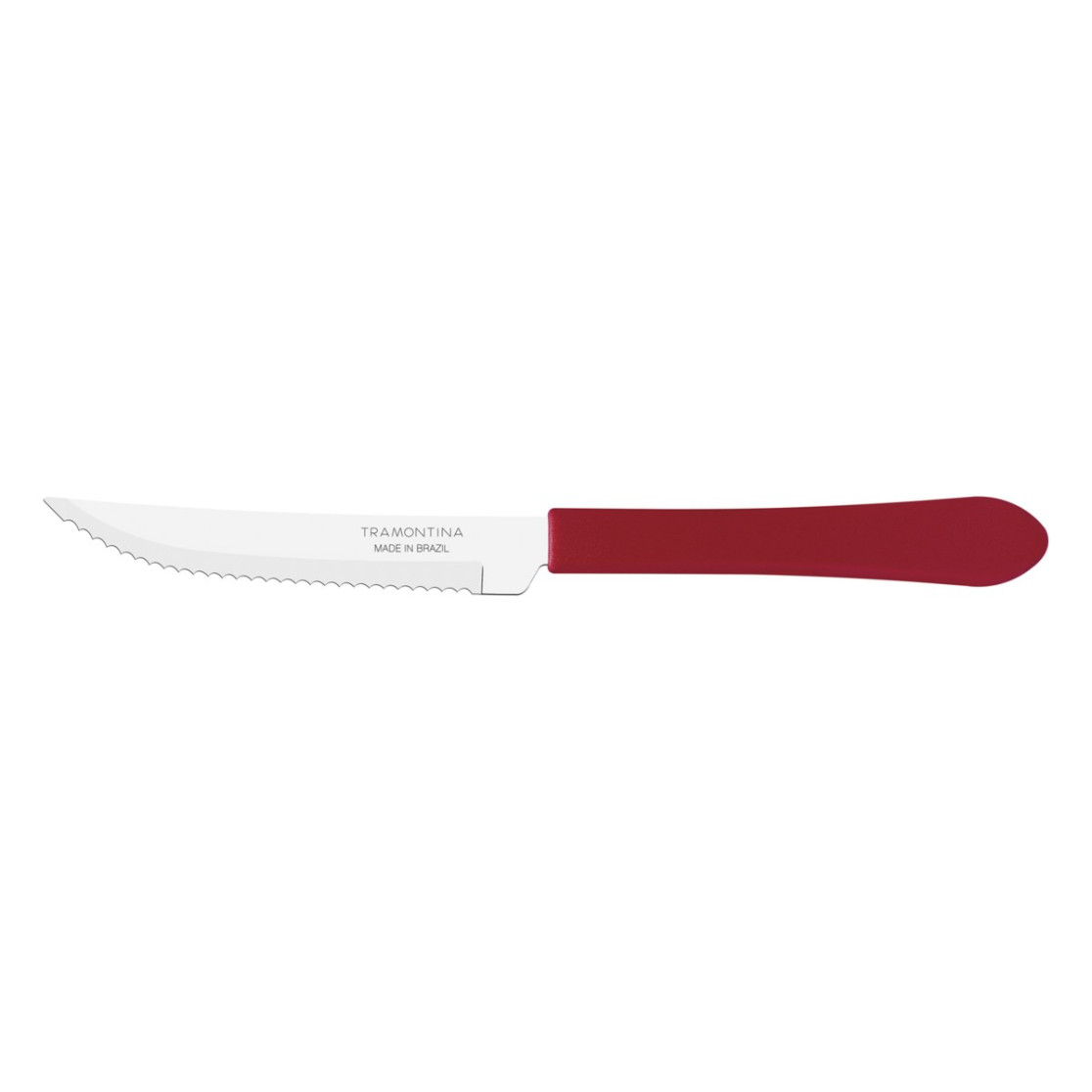 Faca para Churrasco Tramontina Leme com Lamina em Aço Inox e Cabo de Polipropileno Vermelho 4
