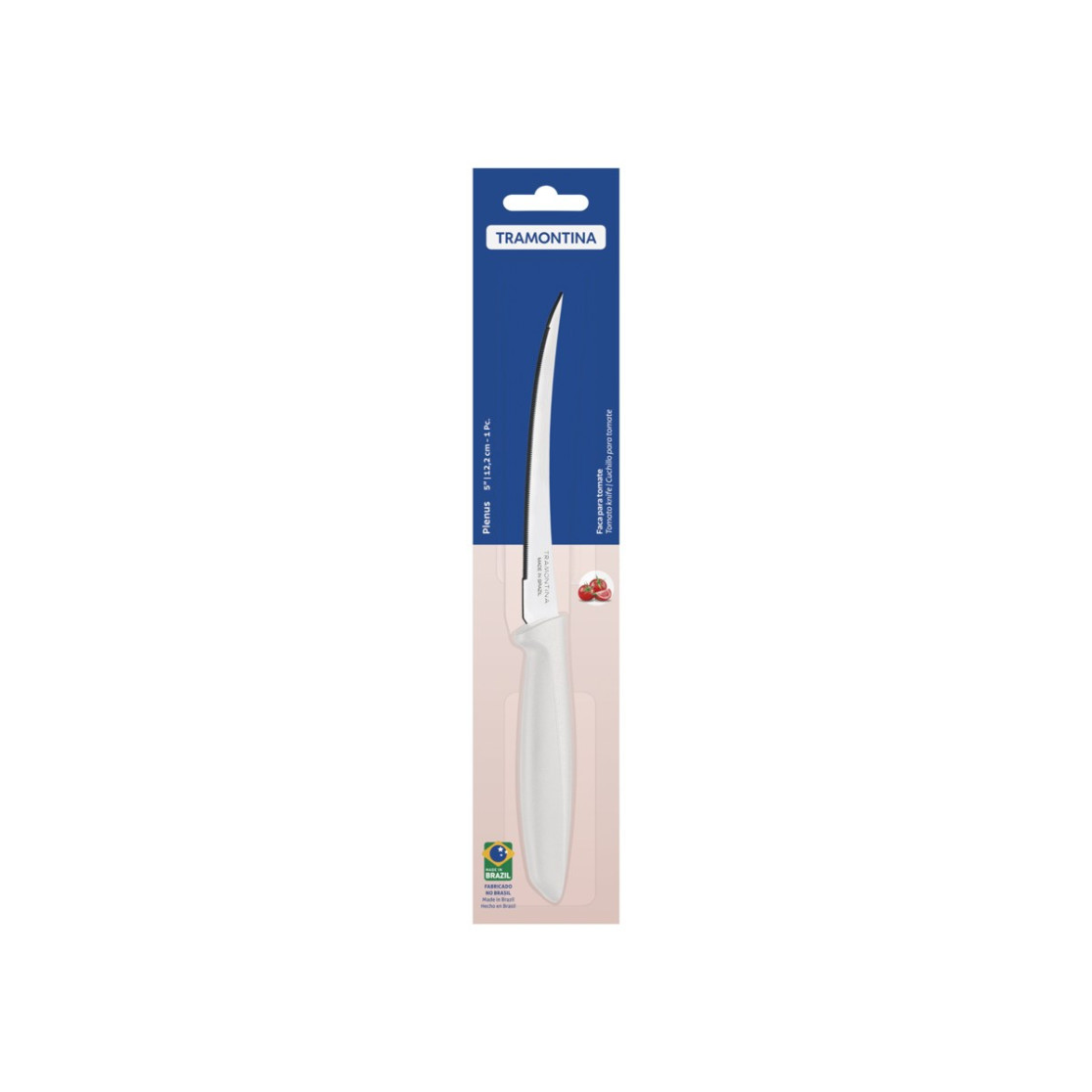 Faca para Tomate Tramontina Plenus com Lamina em Aço Inox e Cabo de Polipropileno Off White 5