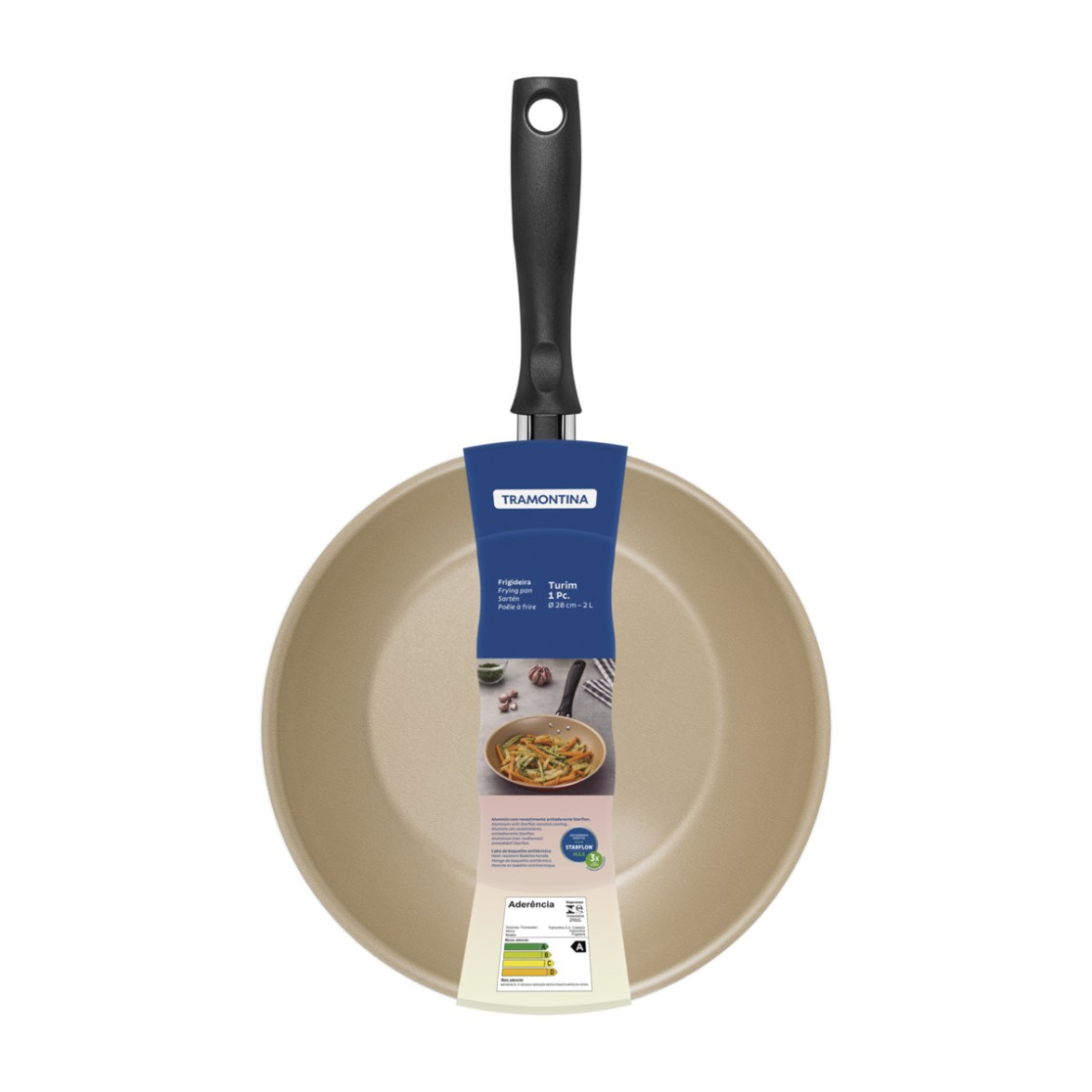 Frigideira Tramontina Turim em Aluminio com Revestimento Interno e Externo em Antiaderente Starflon Max Vermelha 28 cm 2