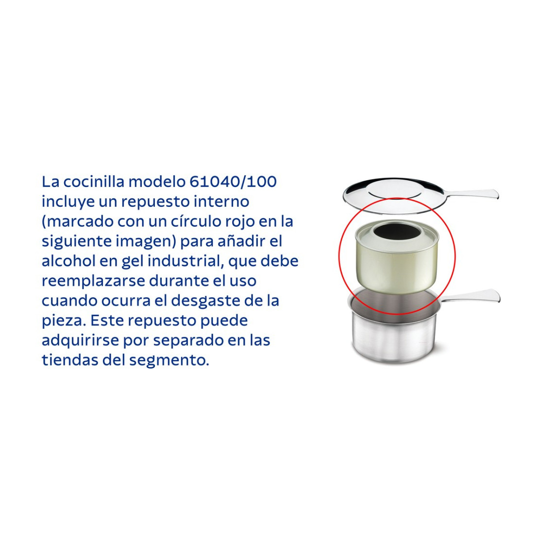 Fogareiro para Rechaud Tramontina em Aço Inox