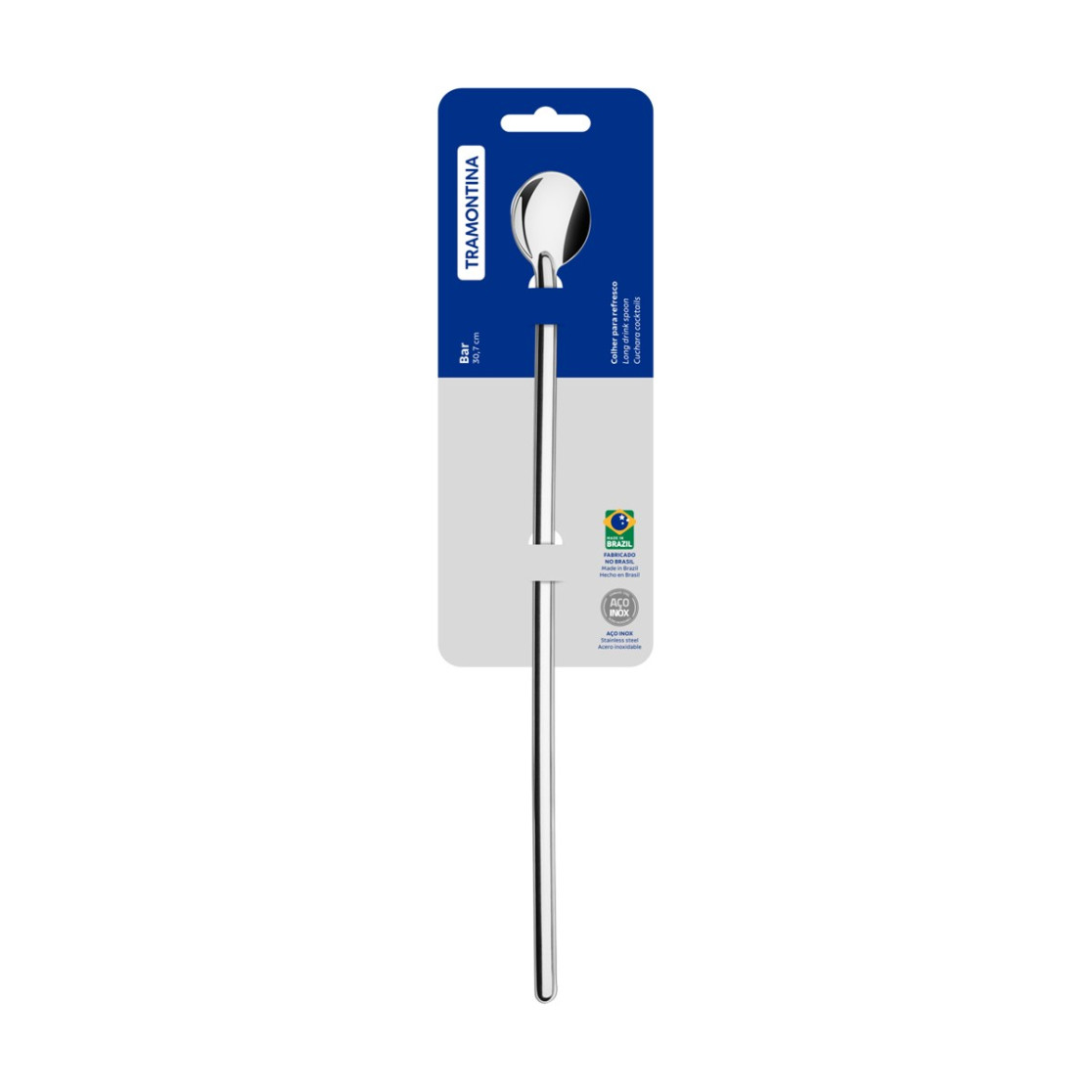 Colher Tramontina Utility para Coquetel em Aço Inox 30cm