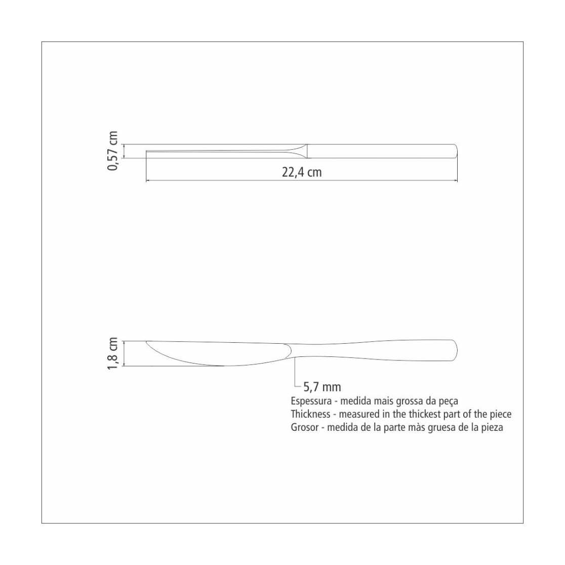 Faca para Churrasco Tramontina Oslo em Aço Inox
