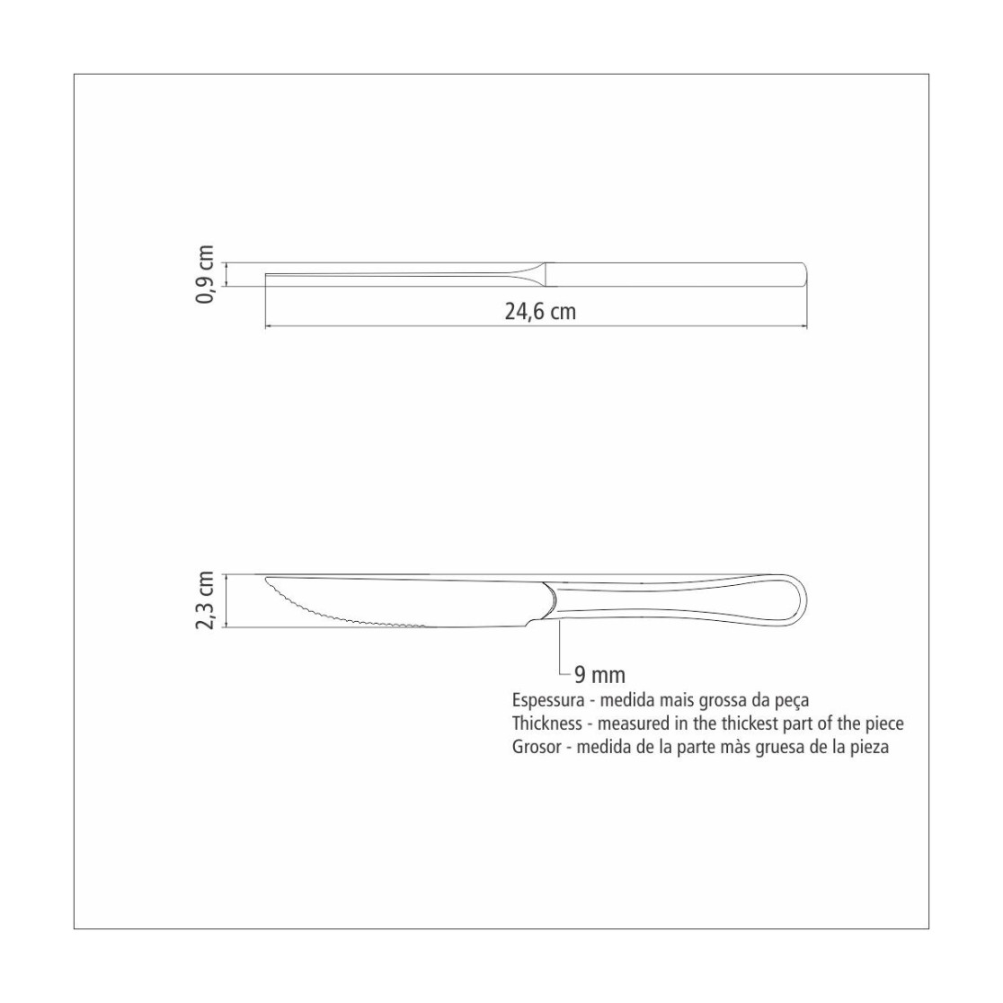 Faca para Churrasco Tramontina Firenze Forjada em Aço Inox