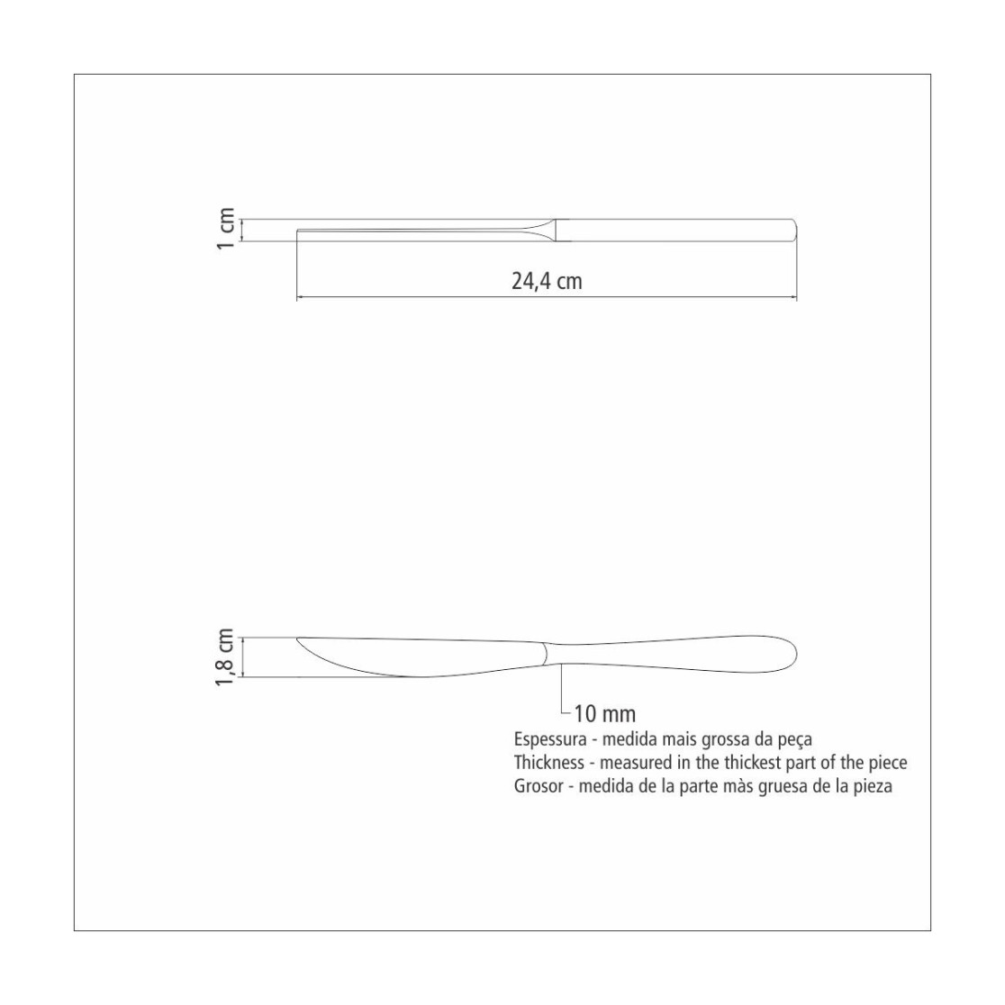 Faca para Churrasco Tramontina Cannes Forjada em Aço Inox