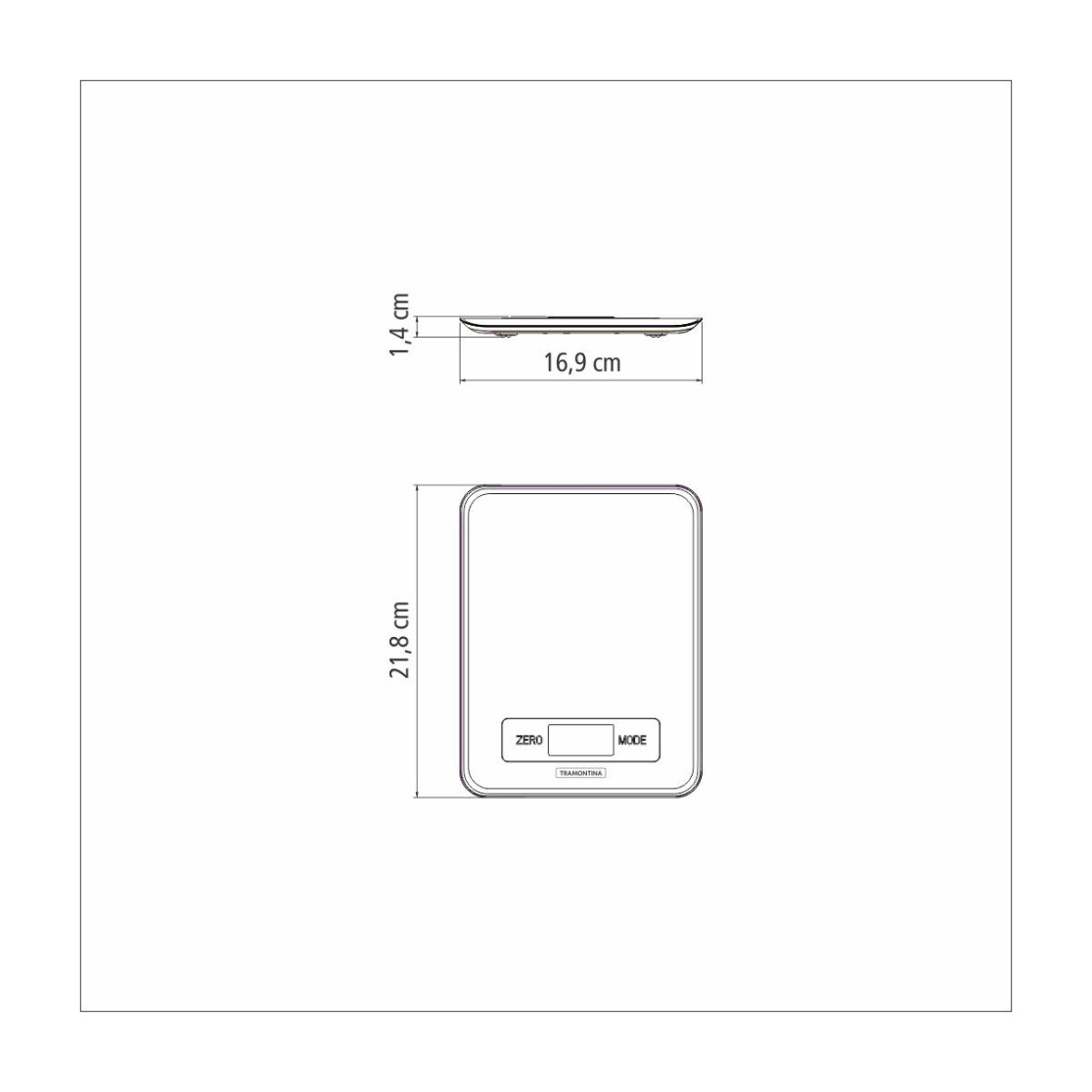 Balança Digital para Cozinha Tramontina Adatto em Aço Inox