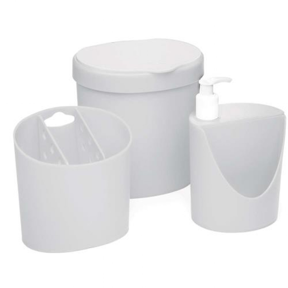 Kit Pia Compacto 3 Pçs Branco-Coza