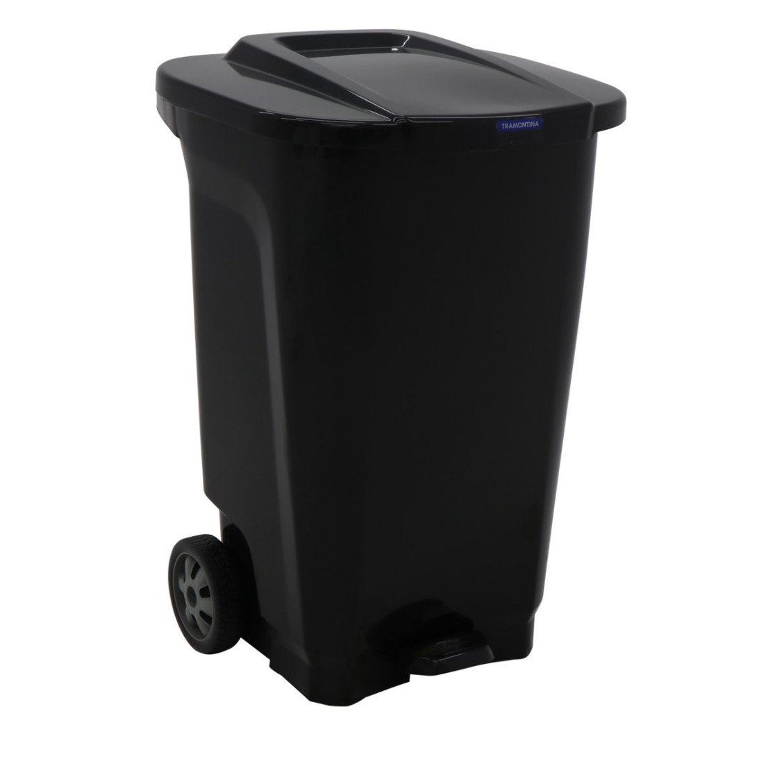 Lixeira Tramontina T-Force 100L com Rodas em Polipropileno Preto