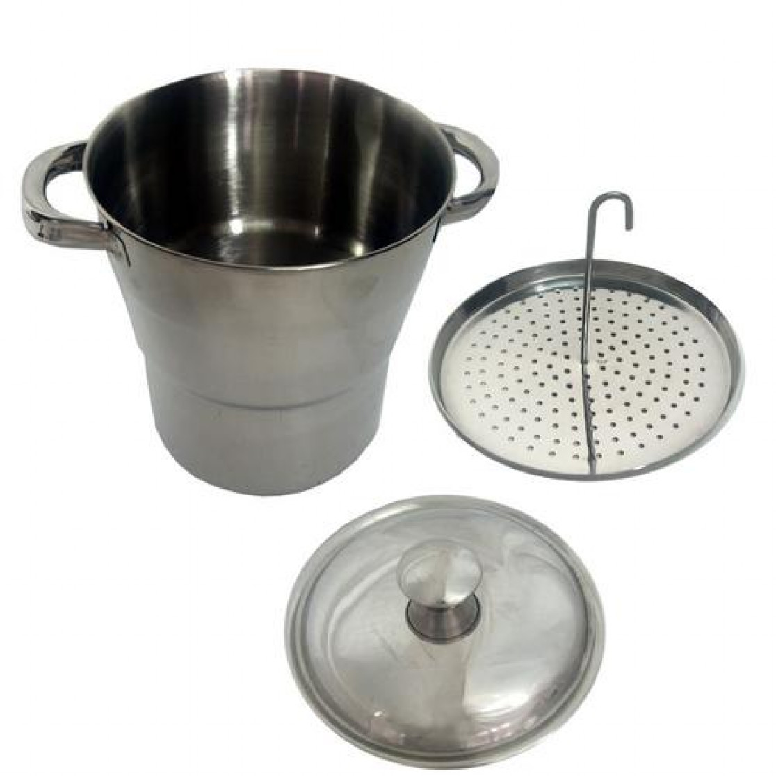 Cuscuzeira Aço Inox Panela P/ Cuscuz - Hercules - 3