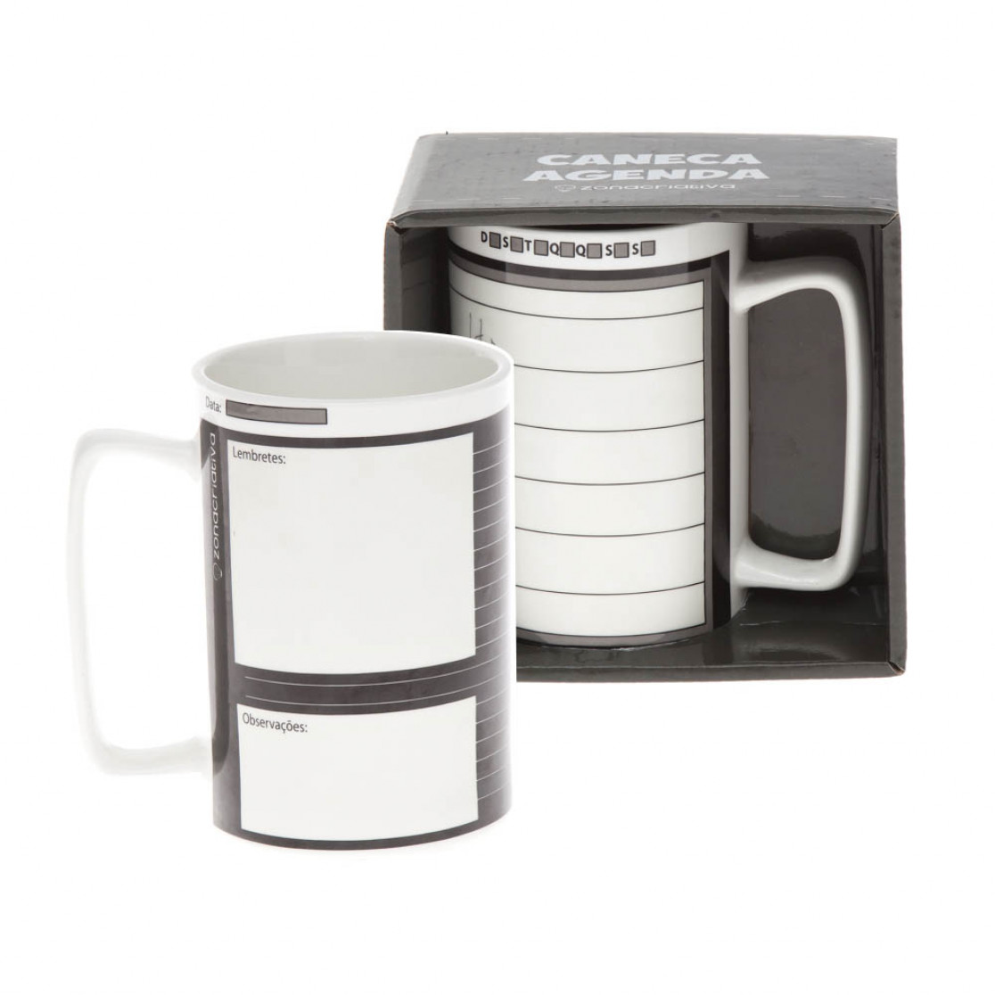 Caneca de Escrever Agenda 450ml - Zona Criativa