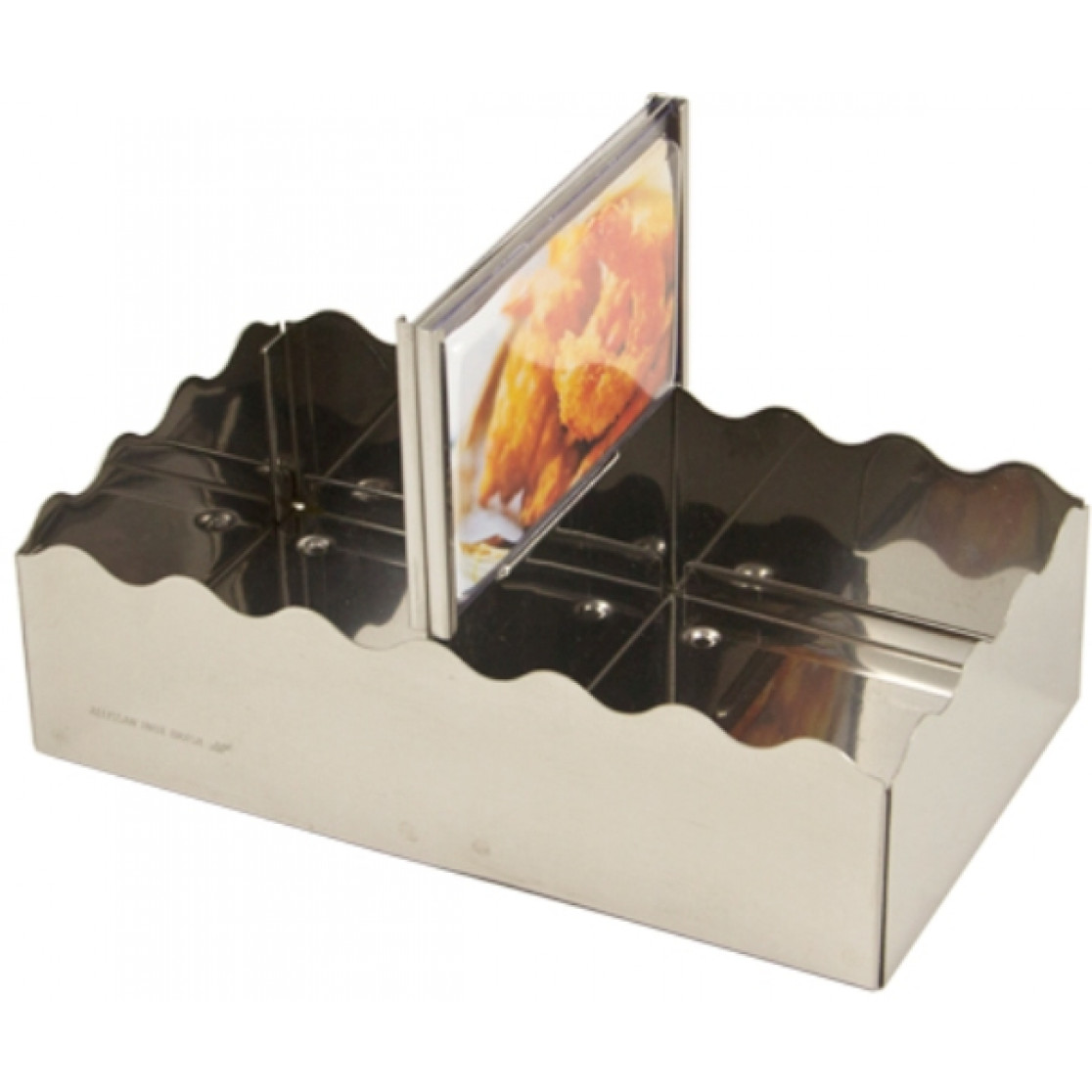 Display com Porta Sachê de Aço Inox