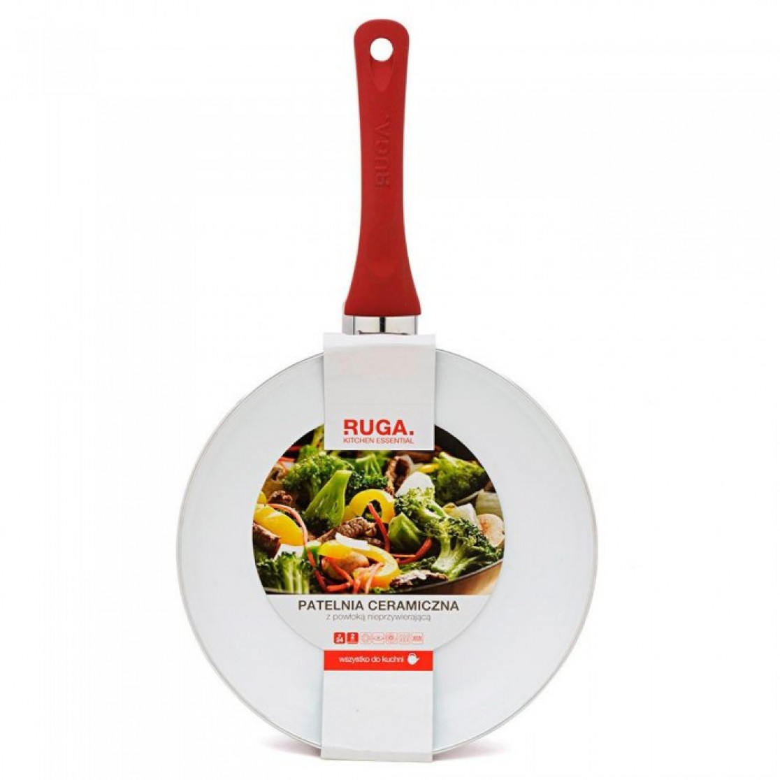 Jogo de 2 Frigideiras 28 cm Cerâmica Vermelha - Ruga - 1