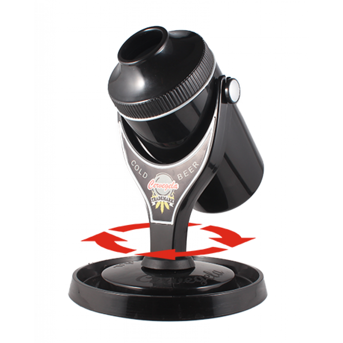 Cervegela Preto Com Suporte Rotativo com Refil De Congelamento  - 3