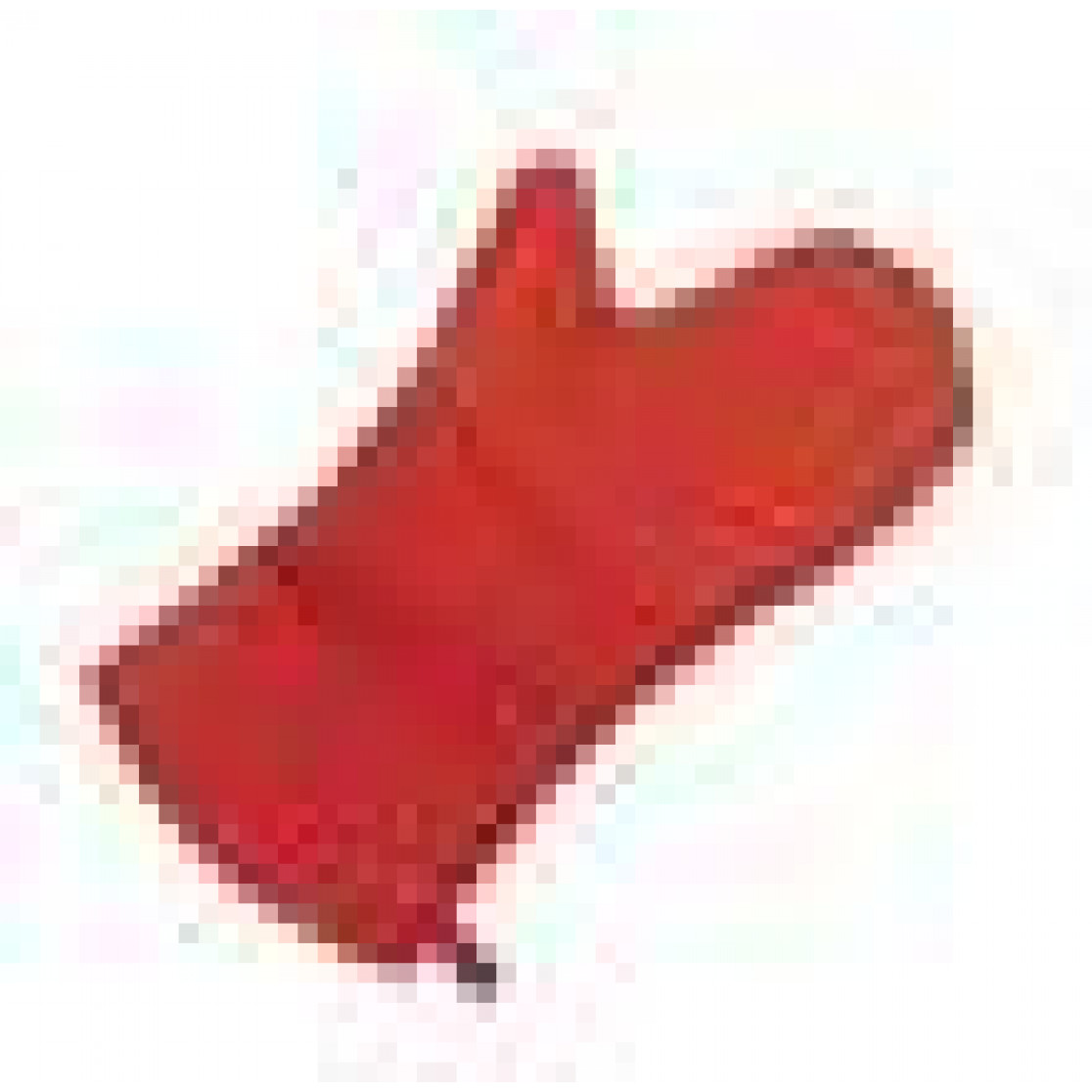 Luva De Silicone + Tecido - 35 cm - Vermelho
