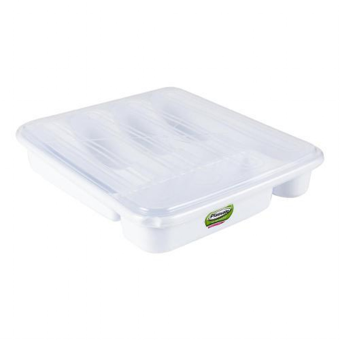 Porta Talheres Com Tampa - Plasvale (Pv-645)