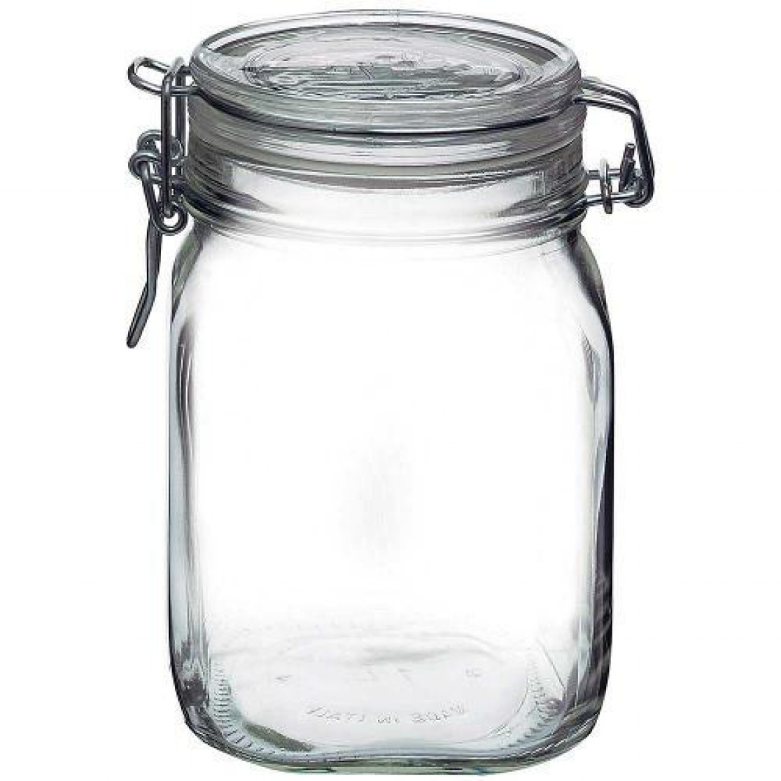 Pote Hermético Fido Bormioli Vidro Transparente 1 Litro