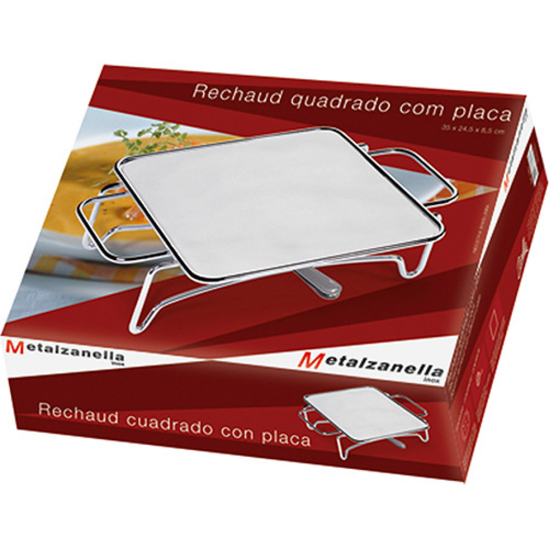 Rechaud Zanella Retangular Placa Difusora - 1