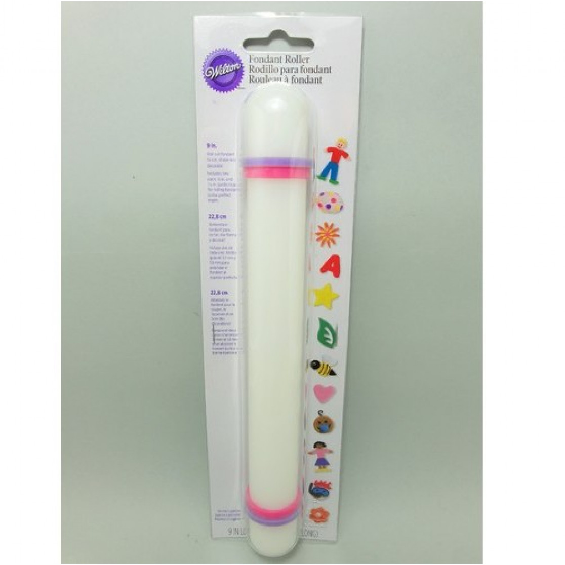 Rolo Antiaderente Para Pasta Com Anel Medidor 22,5cm