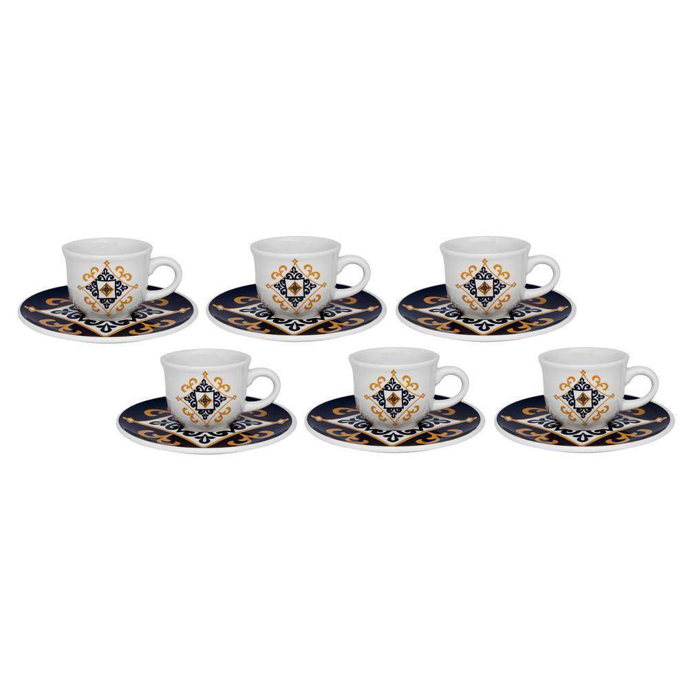 Jogo 6 Xícaras E 6 Pires Para Café São Luis 65 Ml Oxford
