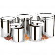 Conjunto de Potes p/ Mantimentos c/ 5 pçs - Brinox