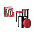 Jogo Porta Mantimentos 3 Peças Inox Vermelho - Euro Home