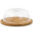 Porta Queijo em Bambu Tampa Acrílico 19x8 cm Ecokitchen Mimo