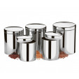 Conjunto De Potes de Mantimento 5 Peças Inox Suprema Brinox