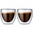 Conjunto de Xicaras de Vidro Duplo Cafe 80ml 2 Peças-Mimo