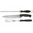 Kit para Churrasco 3 Peças Style Cabo Preto - Wellhome