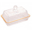 Manteigueira Cristal Fio De Ouro Com Tampa Petra 17cm - Lyor