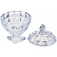 Bomboniere Com Pé Cristal Aquamarine c/Pé 24cm - L’hermitage