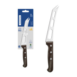 Faca para Queijo Tramontina Harmoniza com Lamina em Aço Inox e Cabo de Madeira Polywood Castanho 6