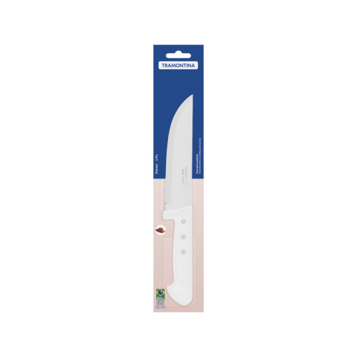 Faca para Cozinha Tramontina Plenus com Lamina em Aço Inox e Cabo de Polipropileno Branco 6