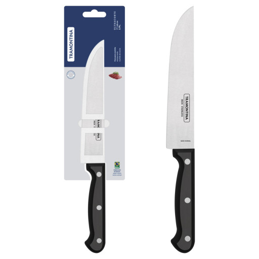 Faca para Cozinha Tramontina Ultracorte com Lâmina em Aço Inox e Cabo de Polipropileno Preto 7