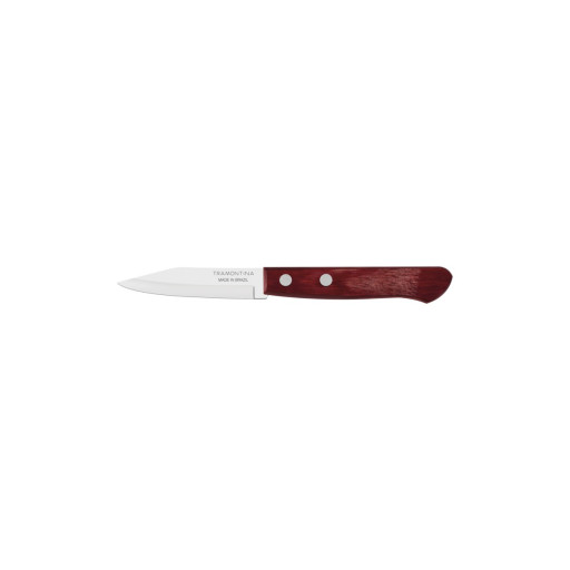 Faca para Legumes e Frutas Tramontina Polywood com Lamina em Aço Inox e Cabo de Madeira Vermelho 3