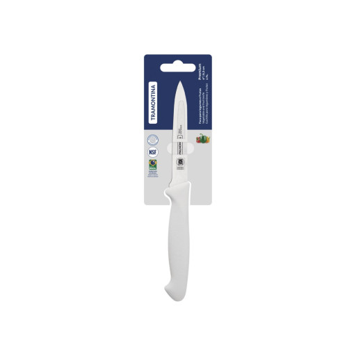 Faca para Frutas e Legumes Tramontina Premium com Lamina em Aço Inox e Cabo de Polipropileno Branco 4