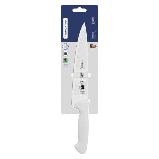 Faca Utility Tramontina Premium com Lamina em Aço Inox e Cabo de Polipropileno Branco 8