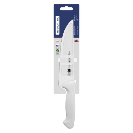 Faca para Cozinha Tramontina Premium com Lamina em Aço Inox e Cabo de Polipropileno Branco 7