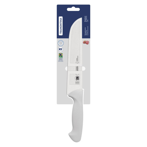 Faca para Carne Tramontina Premium com Lamina de Aço Inox e Cabo de Polipropileno Branco 8