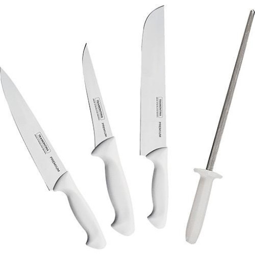 Jogo de Facas para Churrasco Tramontina em Aço Inox com Cabo Polipropileno 4 Peças