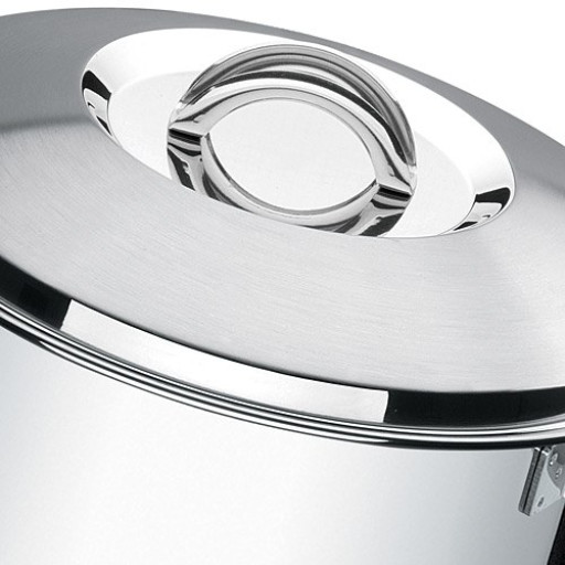 Caçarola Tramontina Rasa Solar em Aço Inox Fundo Triplo com Tampa e Alças 16 cm 1,4 L