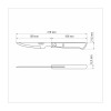 Faca para Churrasco Tramontina com Lamina em Aço Inox e Cabo em Madeira Polywood Vermelho 4"